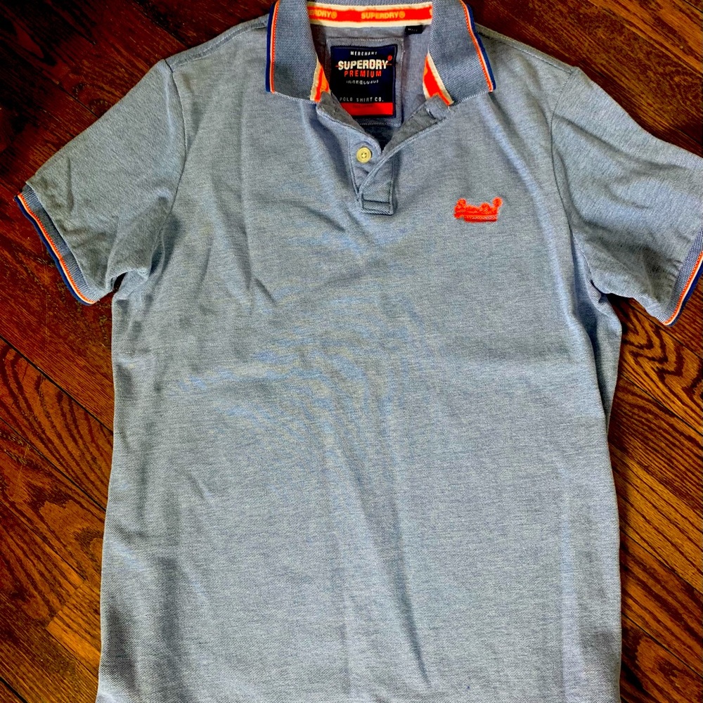 SuperDry Men’s Tri Color Polo Large
